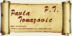 Pavla Tomazović vizit kartica